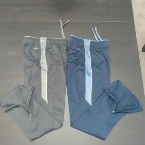 Pair of Men's Pique Track Pants - Small (28-30) - Gray and Blue